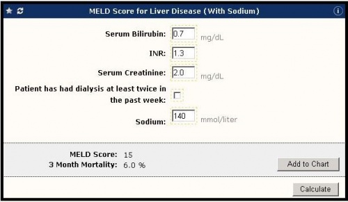 Galen eCalcs - Calculator: MELD Score for Liver Disease (w/ Na) - Galen